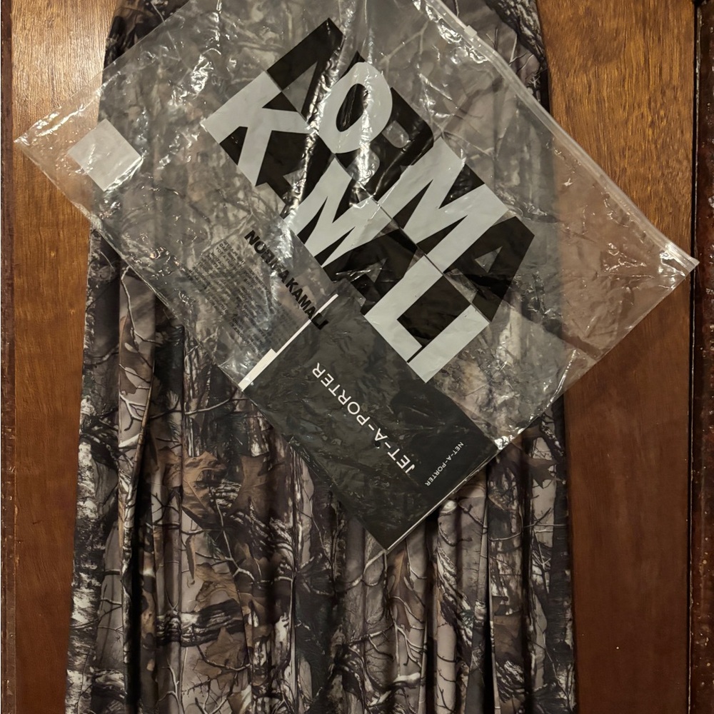 Norma Kamali Camouflage Long Sleeve Maxi Dress XL *BRAND NEW* - Picture 7 of 9